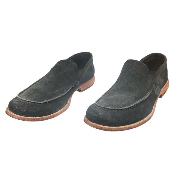Frye Mens Grenson Green Grey Suede Slip On Loafers Size US 9.5 main image 5